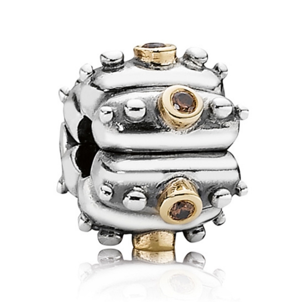 Authentic Pandora FUSION CLIP 14K Accents FIRM PRICE - BRAND NEW -